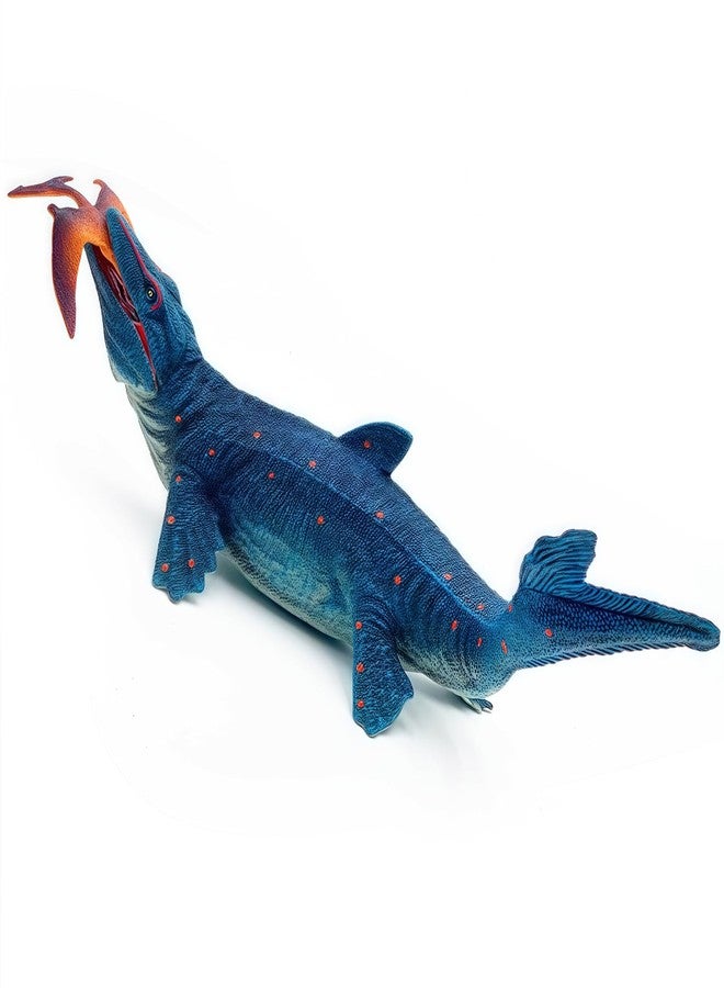 Higherbros Mosasaurus Toy with Openable Jaws Catching A Pterosaur Ocean World Realistic Marine Animal Creature Action Figure, Great for Bath Toy, Birthday Gifts for Kids - Image 3